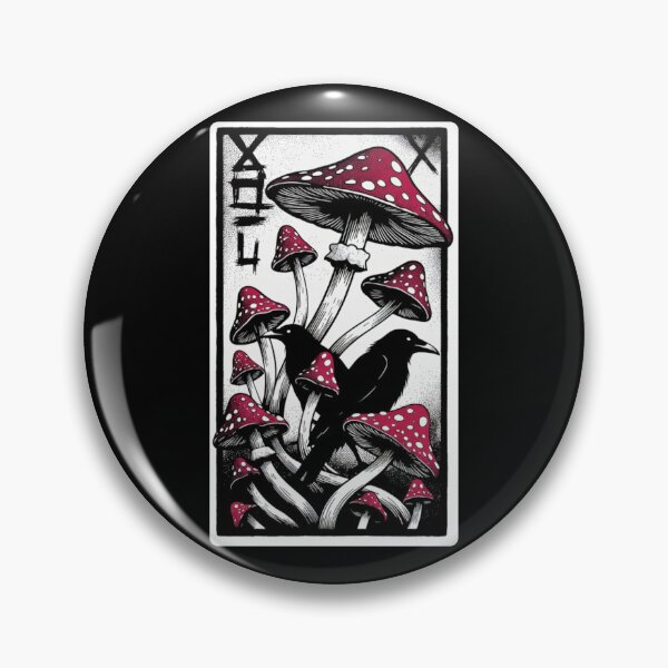 Item preview, Red Toadstool & Raven Tarot – Vintage Witchy Cottagegoth Design designed and sold by NSB-Design.