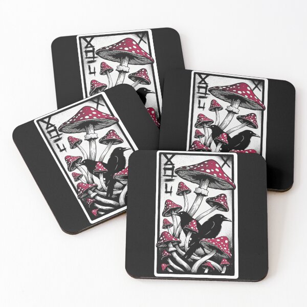 Item preview, Red Toadstool & Raven Tarot – Vintage Witchy Cottagegoth Design designed and sold by NSB-Design.
