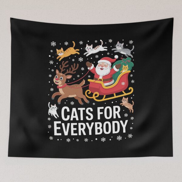 Item preview, Cats For Everybody Christmas Cat Funny Xmas Women Santa  designed and sold by DrewLeuschke.