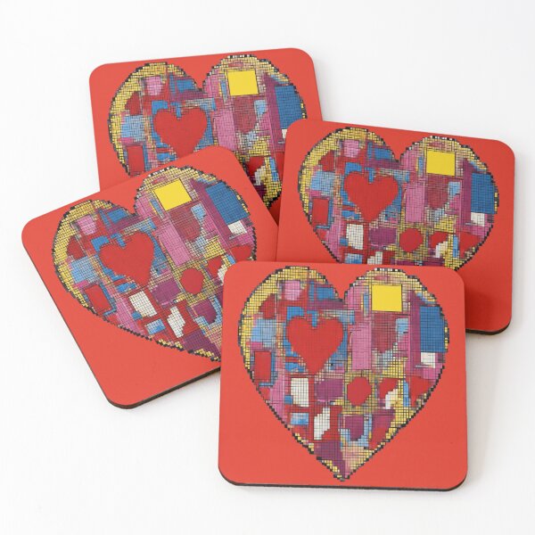 Item preview, "Pixelated Love: Vintage Modern Mosaic" designed and sold by Artisticanvas.