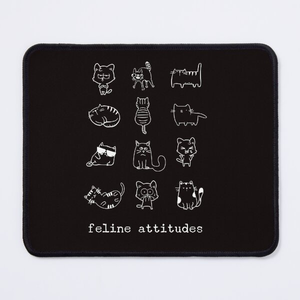 Item preview, Feline Attitudes (white) designed and sold by joztees.