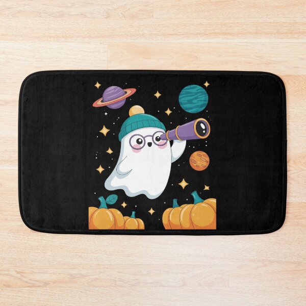 Item preview, Pastel Halloween Ghost Exploring Space with Telescope Fun designed and sold by JaskconLIfe23.