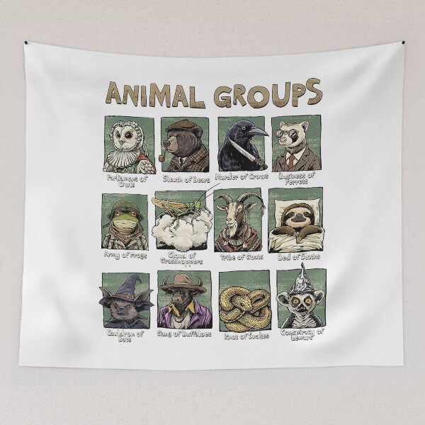Item preview, Animal Groups Unveiled - Educational Wildlife Kids Men Women designed and sold by MasonPotter.