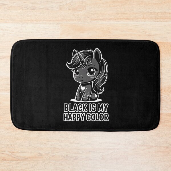 Item preview, Black Is My Happy Color Goth Girl Emo Gothic Unicorn designed and sold by MinaReinger.