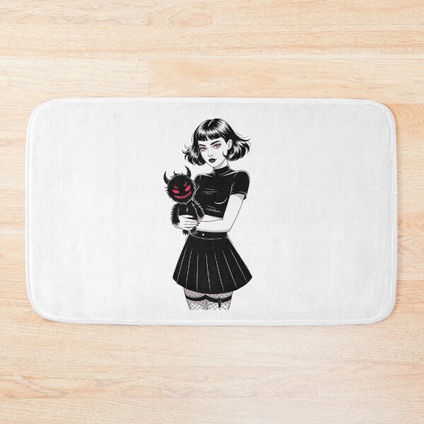 Item preview, Black Goat Demon Alt Goth Girl Red Satanism Devil Occult designed and sold by AmparoBoyle.