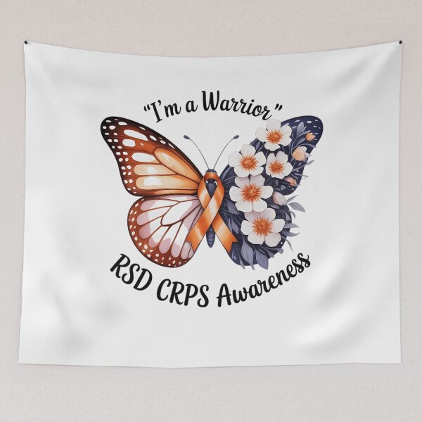 Item preview, Butterfly I’m A Warrior RSD CRPS Awareness designed and sold by TrinaEspinoza.
