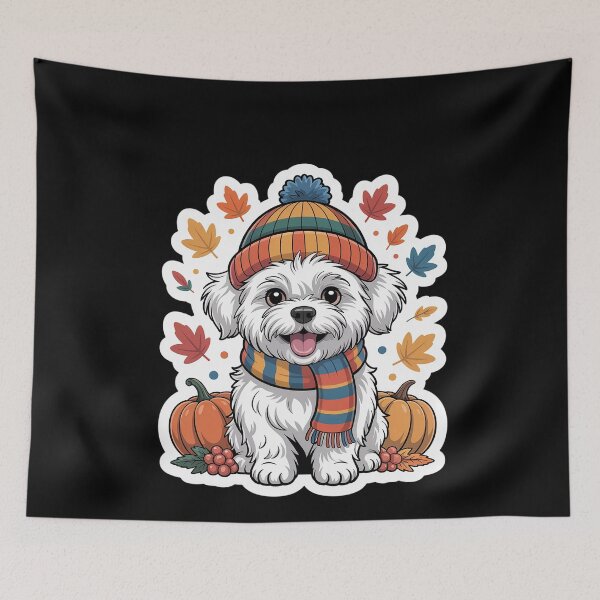 Item preview, Autumn Fall Coton de Tulear Dog Owner Lover Pumpkin designed and sold by MinaReinger.