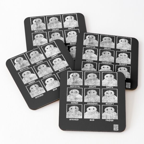 Item preview, Baymax Emotion Panels – Minimal Distressed Expression Chart Design designed and sold by CedriMark.