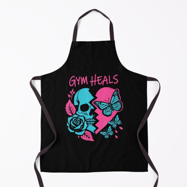 Item preview, Gym Heals Retro Skull Broken Heart Print Motivation Workout designed and sold by MarionCharleen.