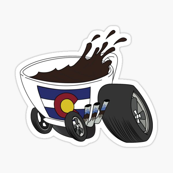Cup On Wheels Logo Sticker