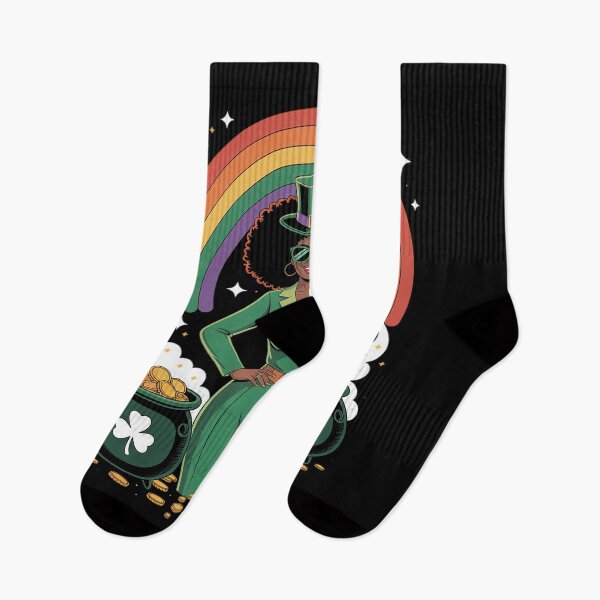 Item preview, African American Afro Black Girl Rainbow St Patrick  designed and sold by khorbiasieno.