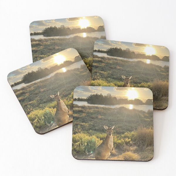 Item preview, Heirisson Island Kangaroo at Sunset – Perth Western Australia designed and sold by BCmessenger.