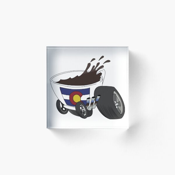 Cup On Wheels Logo Acrylic Block