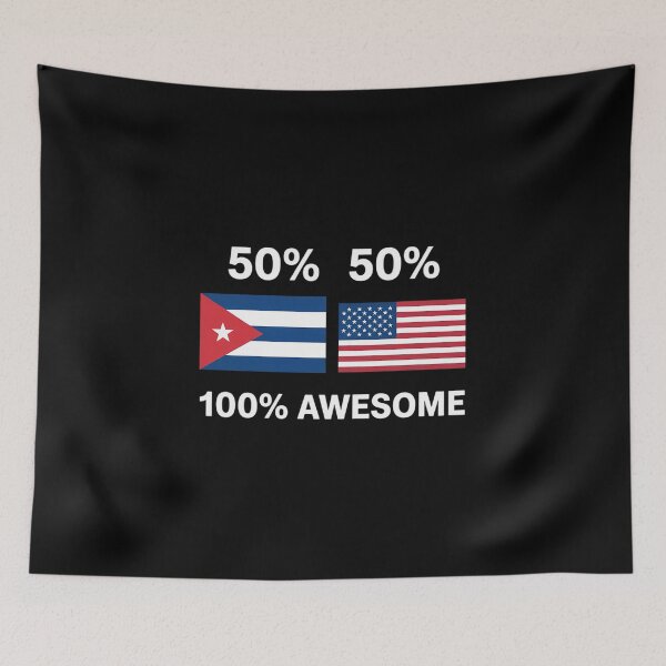 Item preview, 50% Cuba 50% USA Cuban American Flag Pride Heritage designed and sold by DrewLeuschke.