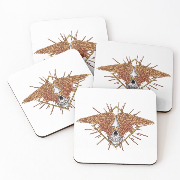 Item preview, Golden Wings Skull - original digital artwork designed and sold by NonDecafArt.