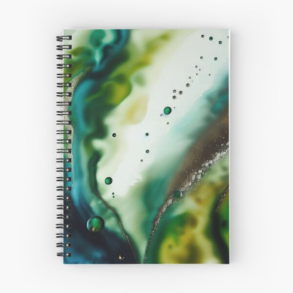 Item preview, Green Fluid Ink Abstract designed and sold by KiwiArtistDK.