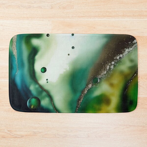 Item preview, Green Fluid Ink Abstract designed and sold by KiwiArtistDK.