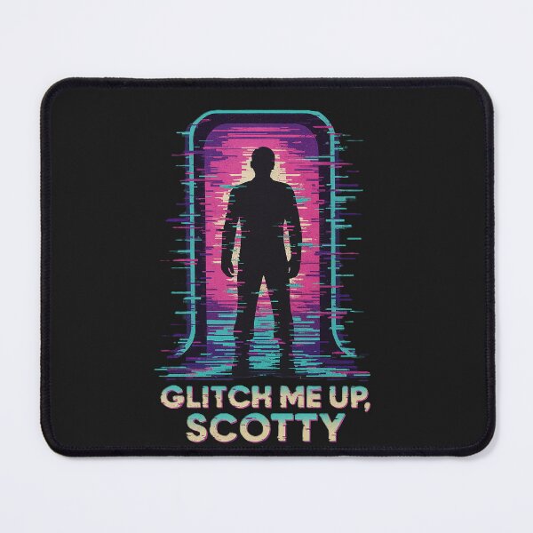 Item preview, Glitch Me Up, Scotty – Sci-Fi Portal Tee designed and sold by Vibepop.store.
