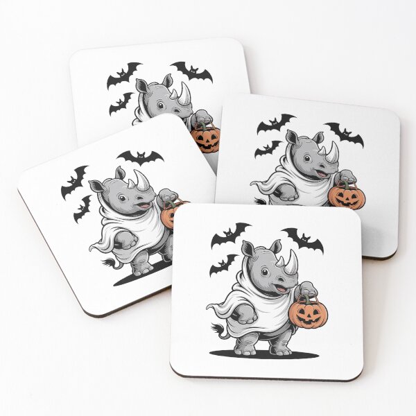 Item preview, Funny Rhino Ghost Halloween Costume Rhinoceros Jackolantern  designed and sold by RayArmstrong.