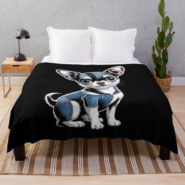 Item preview, Funny Chihuahua Dog Blue Denim Patchwork Graphic Animal  designed and sold by HaileyRobel.