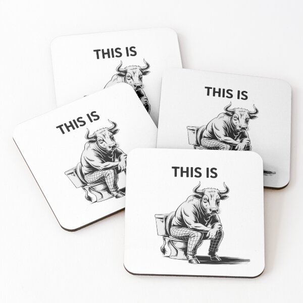 Item preview, Funny Bull Sitting on Toilet – Hilarious Animal Adult Joke designed and sold by DrewLeuschke.