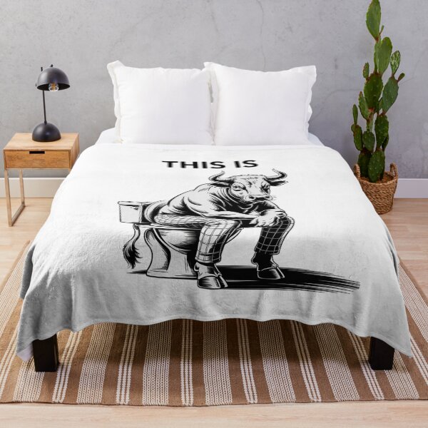 Item preview, Funny Bull Sitting on Toilet – Hilarious Animal Adult Joke designed and sold by DrewLeuschke.