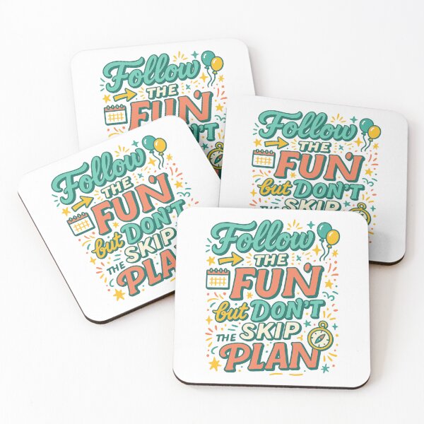 Item preview, Follow the Fun But Don’t Skip the Plan | Motivational Productivity Quote Design designed and sold by inkoutninja.