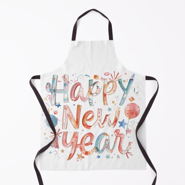 Item preview, Happy new year text with blue and yellow flowers on gray background, cheerful festive greeting design for celebration and holiday wishes designed and sold by PWDigitalArt.