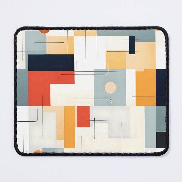 Item preview, Mid-Century Modern Abstract Geometric In Slate, Yellow, Orange designed and sold by DEC02.