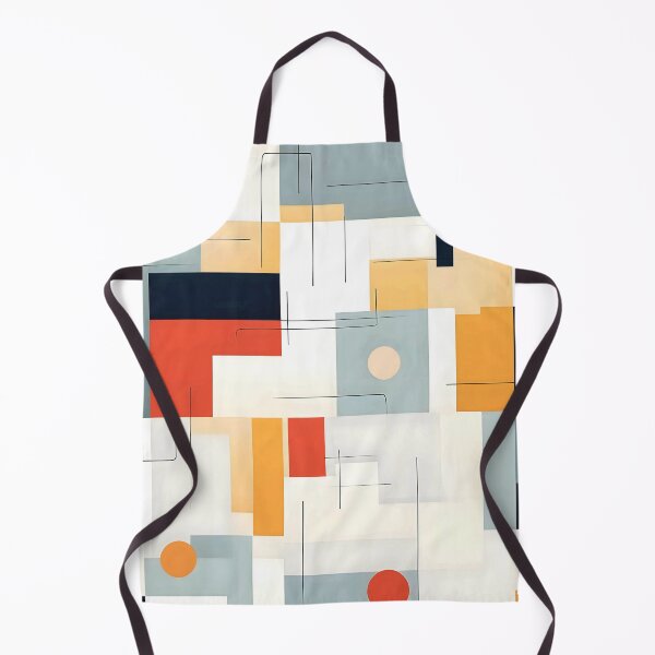 Item preview, Mid-Century Modern Abstract Geometric In Slate, Yellow, Orange designed and sold by DEC02.