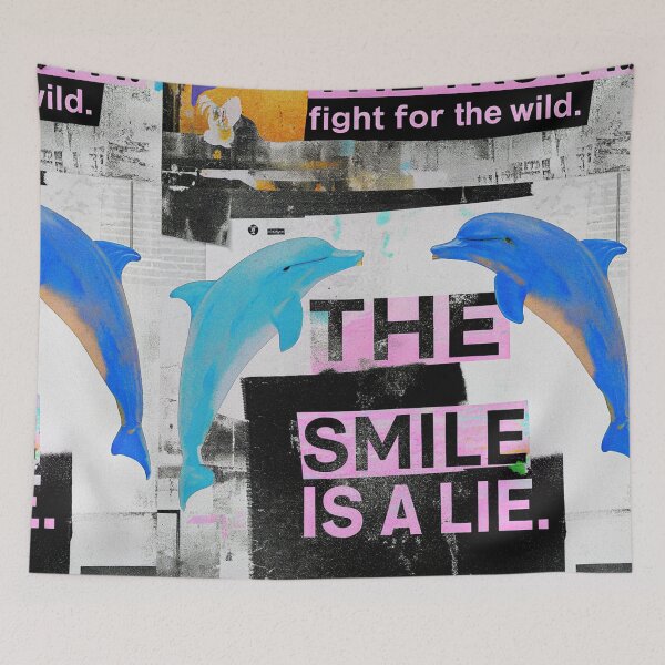 Item preview, The Cage is the Truth: Contrasting Urban Graffiti Dolphins designed and sold by Raw-Ink.