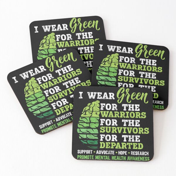 Item preview, I Wear Green For Mental Health Awareness Fight The Stigma Shirt designed and sold by Marga1994.