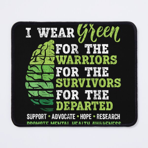 Item preview, I Wear Green For Mental Health Awareness Fight The Stigma Shirt designed and sold by Marga1994.