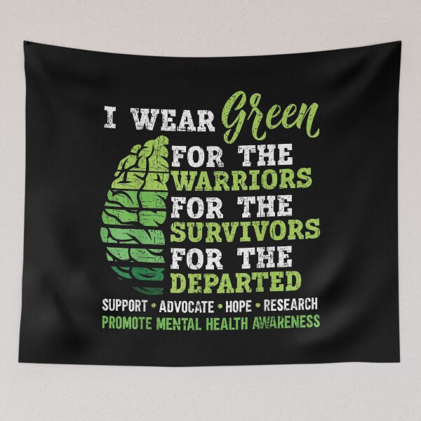 Item preview, I Wear Green For Mental Health Awareness Fight The Stigma Shirt designed and sold by Marga1994.