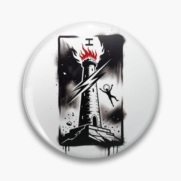 Item preview, The Tower Tarot Card – Gritty Graffiti & Stencil Art Style designed and sold by NSB-Design.