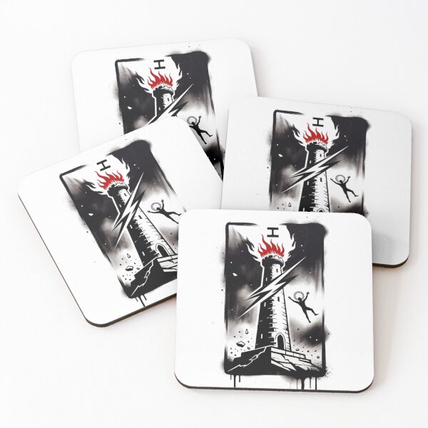 Item preview, The Tower Tarot Card – Gritty Graffiti & Stencil Art Style designed and sold by NSB-Design.