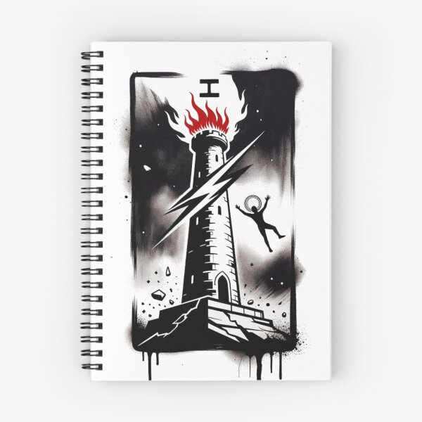 Item preview, The Tower Tarot Card – Gritty Graffiti & Stencil Art Style designed and sold by NSB-Design.