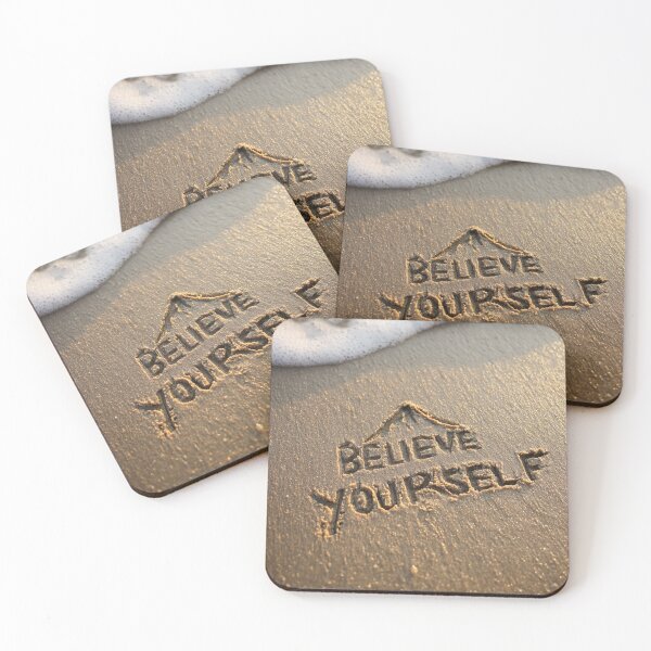 Item preview, Believe Yourself Motivational Beach Sand Art designed and sold by chase-thewave.