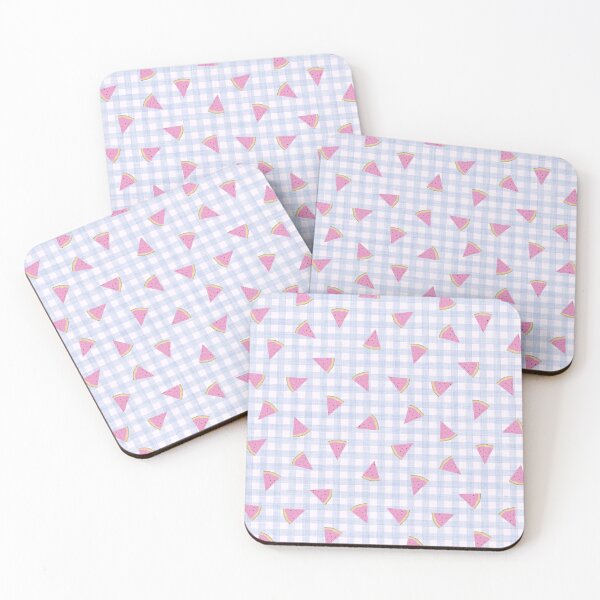 Item preview, Tossed Watermelon Slices with Linen Texture Background - Whimsical Summer Pattern designed and sold by piptompatternco.