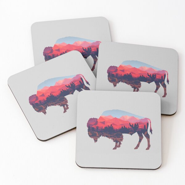 Item preview, Bison Desert Silhouette – Retro Southwest Landscape Art designed and sold by SimplyJasper.
