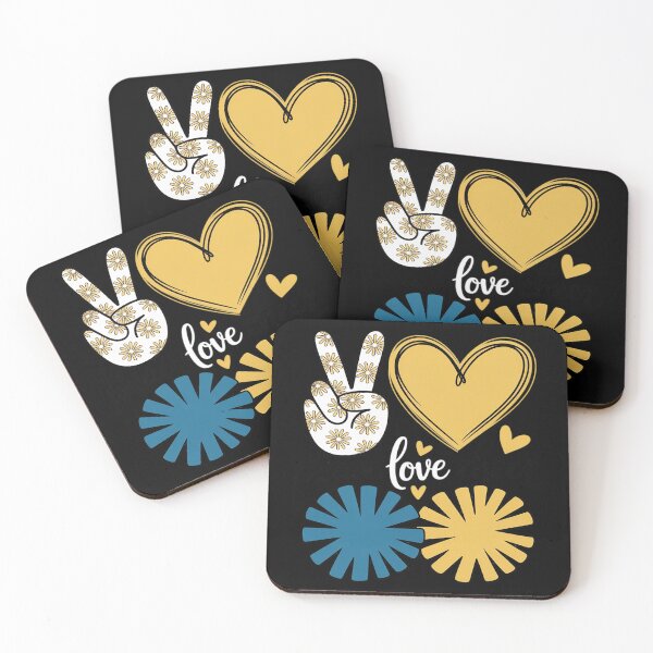 Item preview, Peace Love Cheerleading Blue Yellow designed and sold by HardcoreTour.