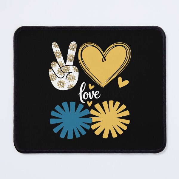 Item preview, Peace Love Cheerleading Blue Yellow designed and sold by HardcoreTour.