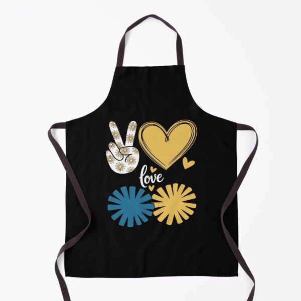 Item preview, Peace Love Cheerleading Blue Yellow designed and sold by HardcoreTour.