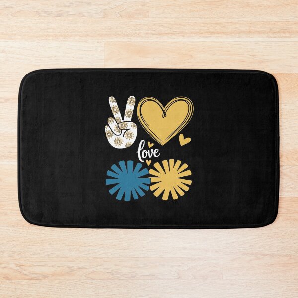 Item preview, Peace Love Cheerleading Blue Yellow designed and sold by HardcoreTour.