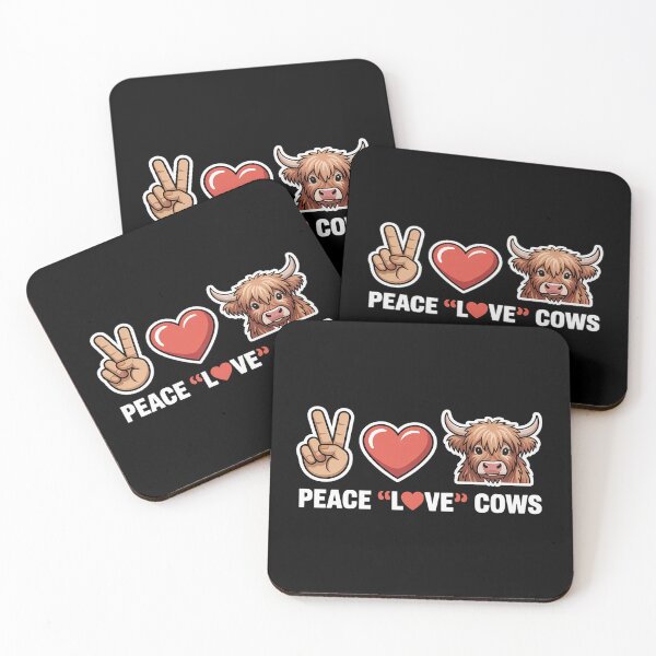Item preview, Peace Love Cows Farm Animals Cow Lover Farmer Dairy Farming designed and sold by HardcoreTour.