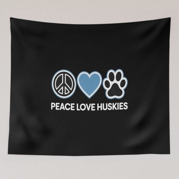 Item preview, Peace Love Huskies Siberian Husky Dog Lover Puppy Owner designed and sold by HardcoreTour.