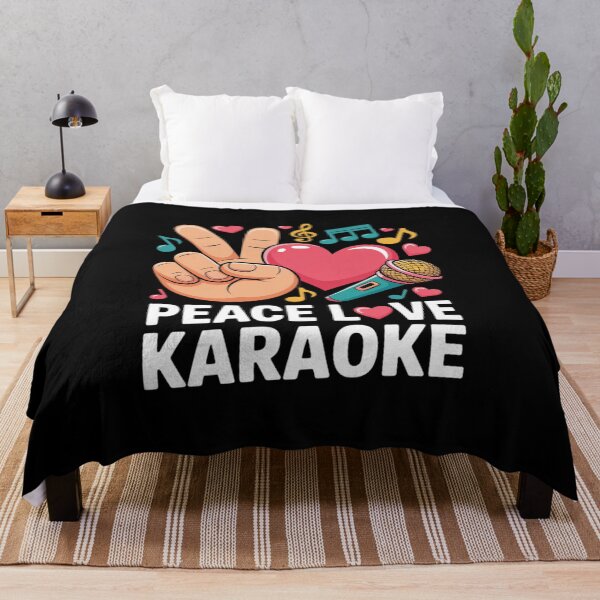 Item preview, Peace Love Karaoke Funny Music Singer Karaoke Singing Lovers designed and sold by HardcoreTour.