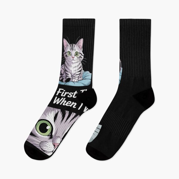 Item preview, First Things I See When I wake Up Kitten Lover Cute Cat designed and sold by DrewLeuschke.
