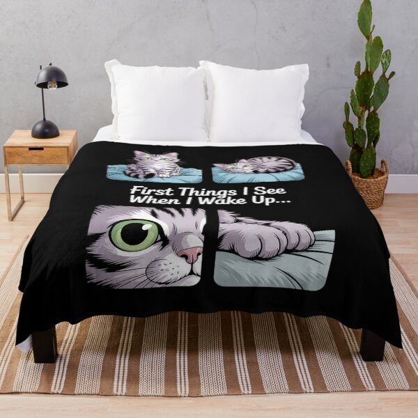 Item preview, First Things I See When I wake Up Kitten Lover Cute Cat designed and sold by DrewLeuschke.