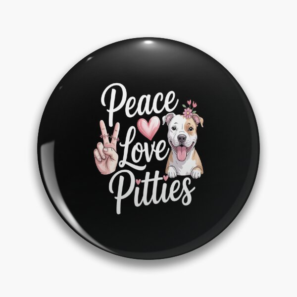 Item preview, Peace Love Pitties Puppy Dog Mom Lady Pitbull designed and sold by HardcoreTour.